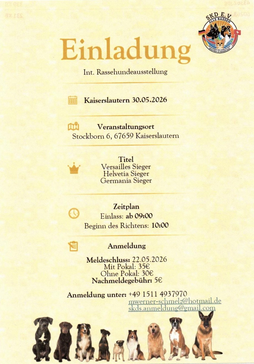 INT. Rassehundeausstellung Keiserslautern
